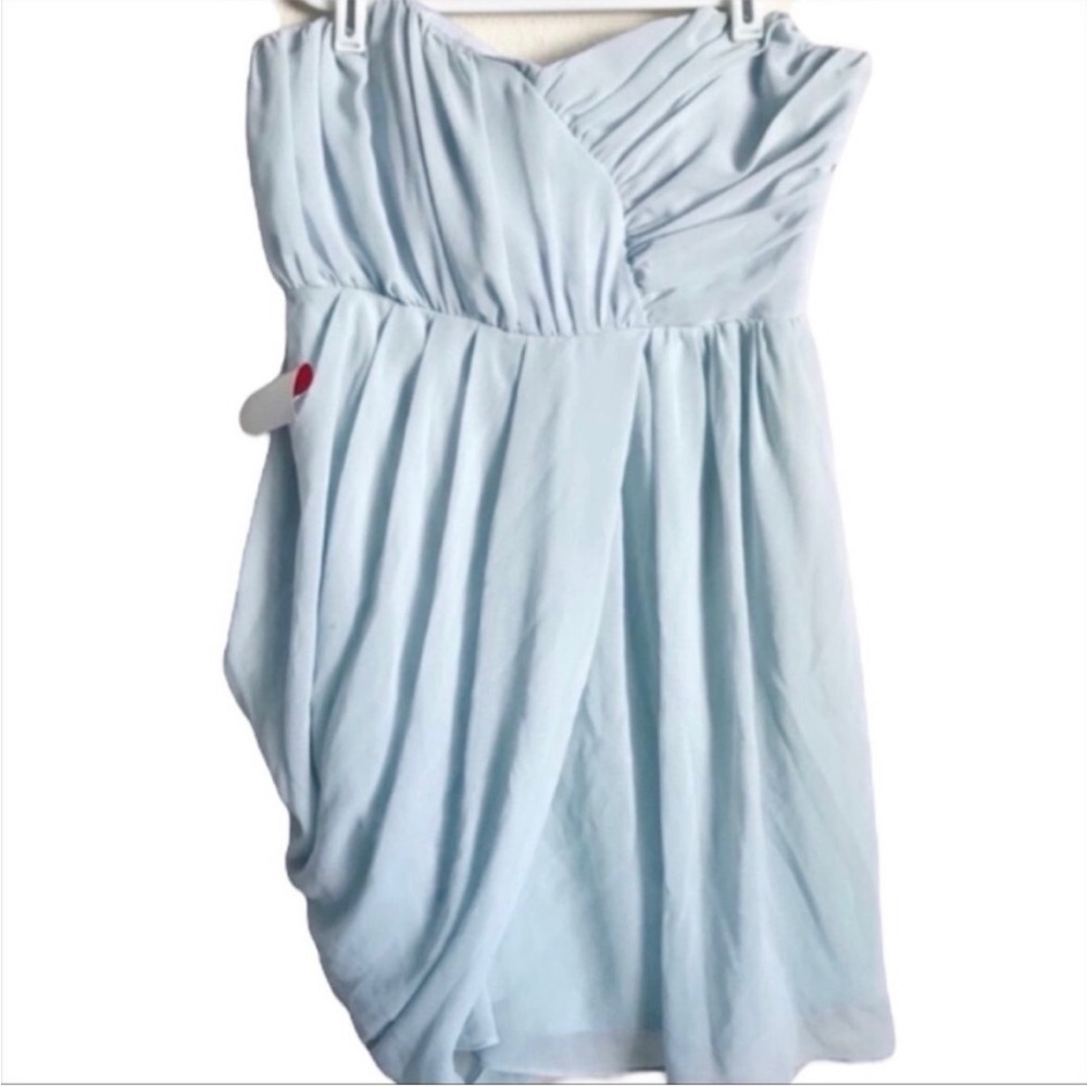 [NWT] ASOS | Mint Green Strapless Wrap Skirt Dreamy Romantic Mini Dress Size 6